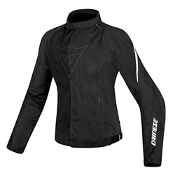 Dainese-LAGUNA SECA D1 LADY D-DRY Chaqueta de piel, Negro/Blanco, Talla 50 características