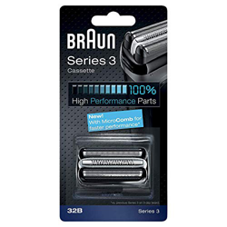 Braun - Cassette 32B - Láminas de recambio + portacuchillas para afeitadoras Nueva Series 3 300/340 en oferta
