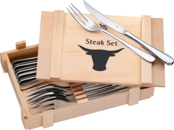 WMF Steakbesteck / Grillbesteck SET 12 teilig AKTION Holzbox precio