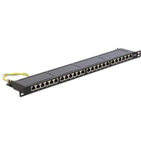 Delock 43316 19" Patchpanel 24-Port Cat6 0.5 HE schwarz - Patch Panel 24-Port características
