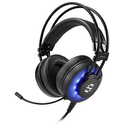 Sharkoon SGH2 - Auriculares Gaming con Cable, Estéreo, Micrófono, Negro/Azul en oferta