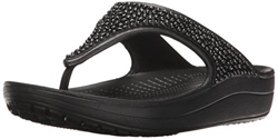 Crocs Sloane Embellished Flip, Zapatos de Playa y Piscina para Mujer, Negro (Black 060b), 37/38 EU en oferta