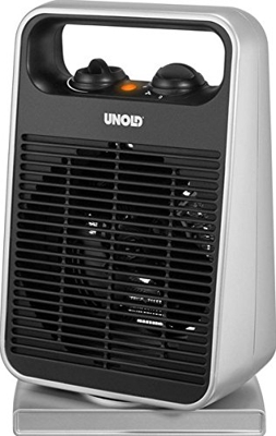 Unold 86116 calentador de ambiente - Calefactor (230V, 50 Hz, 19,5 cm, 12,6 cm, 32,6 cm) Negro, Plata