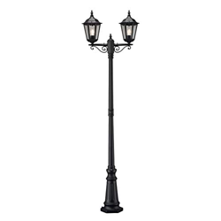Konstsmide Firenze 7234-750 - Farola (25 x 63 x 220 cm, 2 Bombillas de 100 W, IP43, Aluminio Lacado, Acabado Mate), Color Negro precio