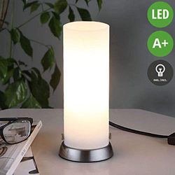 LED Lámpara de mesa 'Andrew' (Moderno) en Blanco hecho de Vidrio e.o. para Salón & Comedor (1 llama, E14, A+) de LAMPENWELT | lámpara de mesa LED precio
