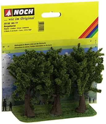 NOCH Maple (3) Classic Trees 9cm HO Gauge Scenics 25150