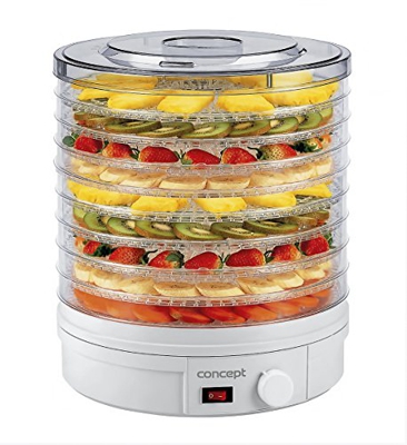 Concept Electrodomésticos SO-1020 Deshidratador de alimentos, con 9 bandejas de abastecimiento, temperatura ajustable de 35-70 grados, 245 W, 46 Decib