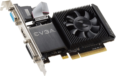 Evga - GeForce GT 710 - Grafikkarten - GF GT 710 - 2GB DDR3 - PCIe 2,0 x16 NEU
