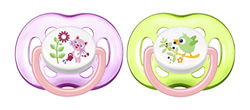 Avent Chupete de silicona ventilado Animales rosa +18 meses 2 unidades características