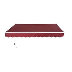 Outsunny Toldo Manual Plegable de Aluminio con Manivela para Patio Balcón Jardín y Terraza Tela de Poliéster 280g/m² - Rojo - 4x2.5m características