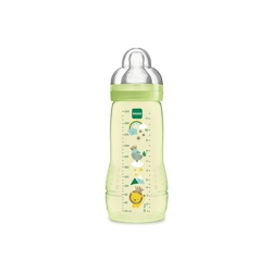 MAM - Biberón Ultrasuave Tacto Seda Tetina Silicona (330 Ml.) +4 M. Verde en oferta