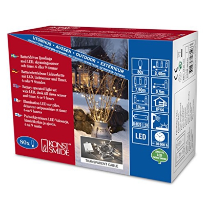 Larga cadena de luces LED sensor IP44 exteriores