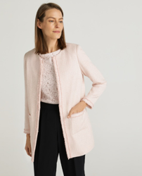 Woman El Corte Inglés - Chaqueta Larga De Mujer De Tweed Rosa, precio y  características - Shoptize