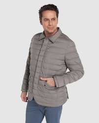 Emidio Tucci - Plumífero De Hombre Gris Con Dos Bolsillos Tallas Grandes en oferta
