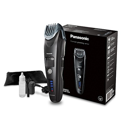 Panasonic ER-SB40-K803 Barbero semi profesional de alta calidad y precisión/Recortadora de barba y pelo Premium, color negro