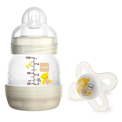 MAM - Biberón Anti Colic 130 Ml + Chupete Start 0-2 Easy Start