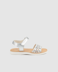 Pablosky - Sandalias De Niña De Piel Troquelada En Color Blanco precio