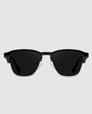 Hawkers - Gafas De Sol Unisex Classic Con Montura Browline Y Lentes En Negro