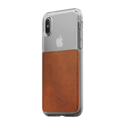 Nomad - Funda Clear/Leather Marrón Para IPhone X en oferta