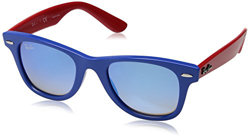 Ray Ban Junior - Gafas De Sol Infantiles 0RJ9066S Azules Y Rojas Con Lentes Espejadas en oferta