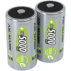 Blister 2 X Akku NiMH Mono/D 5000 mAh D / HR20 Níquel-metal hidruro (NiMH), Batería características