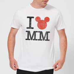 Camiseta Disney Mickey Mouse I Love MM - Hombre - Blanco - L - Negro precio