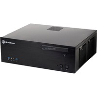 SilverStone SST-GD04B USB 3.0 - Grandia HTPC Micro ATX Carcasa de Ordenador, Rendimiento silencioso con Alto Flujo de Aire, Negro
