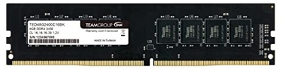 NEW! Team Elite Plus No Heatsink 1X8gb Ddr4 2400Mhz Black Dimm