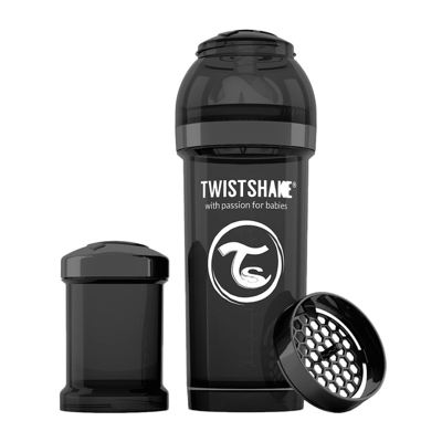 Twistshake Biberón anticólicos negro 260 ml