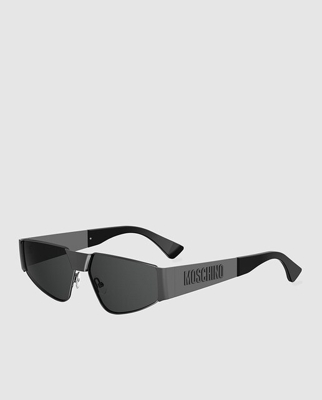 Moschino - Gafas De Sol De Mujer Irregulares De Metal En Tono Gris Oscuro