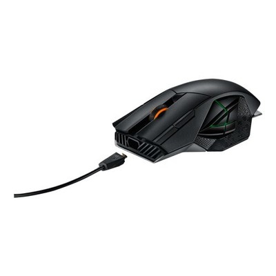 Asus ROG Spatha - Ratón gaming con 12 botones pAsus ROGramables, hasta 8200dpi, conexión por cable y inalámbrica, zócalos intercambiables, chasis de m