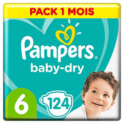 Pampers Baby Dry Size 6 (15+ kg) 124 pcs. precio