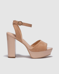 Compra Fórmula Joven - Sandalias De Tacón De De Color Natural Con  Plataforma al mejor precio - Shoptize