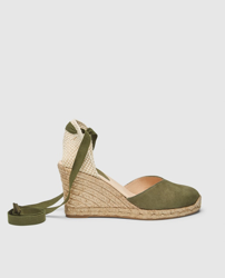 Gloria Ortiz - Alpargatas De Cuña De Mujer De Piel Verde Kaki a un precio  más barato - Shoptize