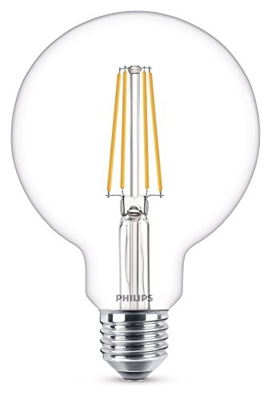 Bombilla globo LED 60 E27 7W G95 transparente