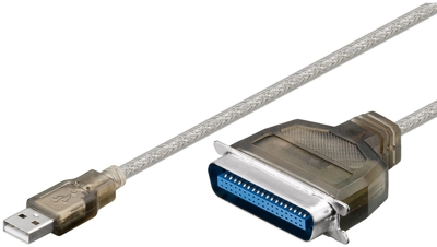 USB / parallel converter USB A 36 pin centronics Negro, Adaptador