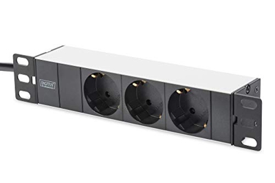 DN-95411 base múltiple 2 m 3 salidas AC Negro, Regleta