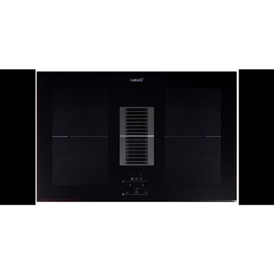 Cata - Placa De Inducción + Campana AS7502 FLEXINDUC Con 4 Zonas De Cocción Modulares Negro