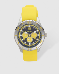 Pontina - Reloj De Hombre Símil Silicona Amarillo en oferta