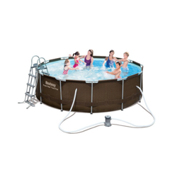 Bestway - Piscina Desmontable Tubular Power Steel Diseño Rattan 427x122 Cm precio