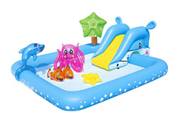 Bestway - Piscina Infantil Hinchable con Tobogán - Acuario Fantástico en oferta