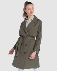 Fórmula Joven - Gabardina Fluida De Mujer Con Cinturón precio