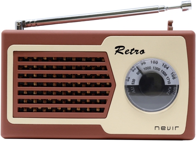Radio Nevir Retro NVR-200 Marrón