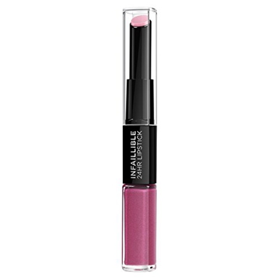 L'Oréal Infallible Two Step Longwear Lipstick 121 Flawless Fuchsia 