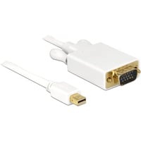 mini Displayport > VGA 15 pin male 1m mini Displayport 20pin VGA 15pin Blanco, Cable