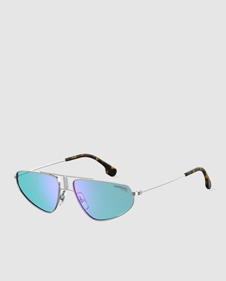 Carrera - Gafas De Sol De Mujer Aviador Plateadas Con Lentes En Color Azul