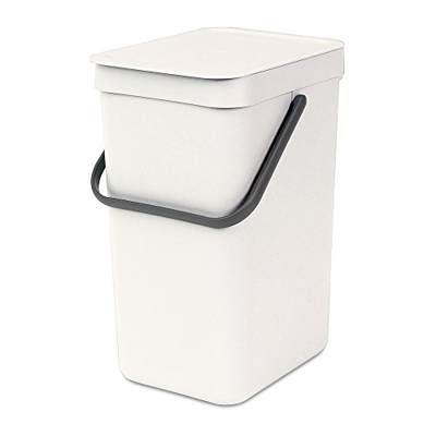 Brabantia - Cubo De Basura Para Reciclar Sort&Go 16L Blanco