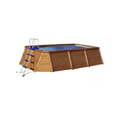 K2O - Piscina Rectangular Madera Panelada 345 X 255 X 107 Cm