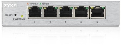 GS1200-5 Gestionado Gigabit Ethernet (10/100/1000) Plata, Interruptor/Conmutador