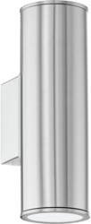 Lámpara de pared LED Eglo, exterior Riga plateada 94107 características